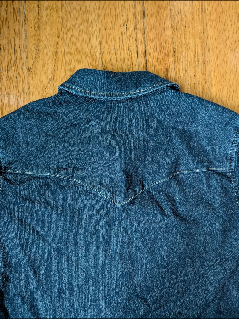 Levi's Dark Blue Denim Button-Up Western Shirt - Picture 8 of 8
